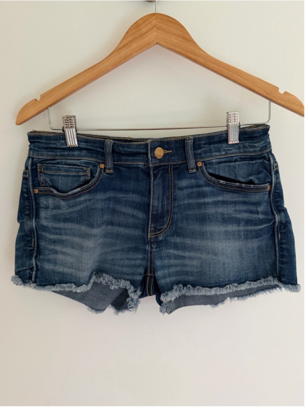 BKE Denim Size 28 Distressed Low Rise Cutoff Jean Shorts Frayed Y2K